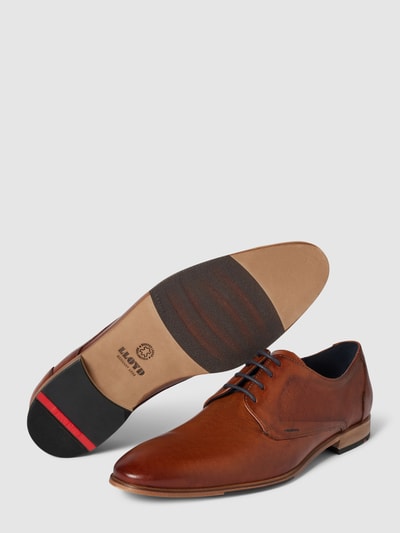 Lloyd Derby schoenen met een fijn structuurmotief, model 'GALANT' Beige - 3