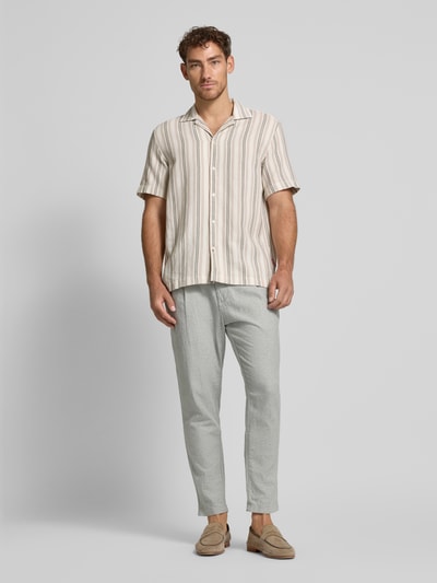 MCNEAL Leinenhose aus Leinen-Mix Dunkelgruen 1