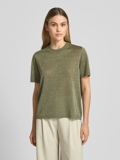 Jake*s Collection Sweter z dzianiny z rękawem o dł. 1/2 Ziemisty brązowy 4