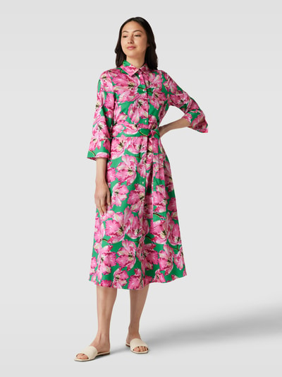 Christian Berg Woman Hemdblusenkleid mit Allover-Print Modell 'Alina' Fuchsia 4