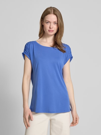 Christian Berg Woman T-shirt z prążkowanym okrągłym dekoltem Niebieski 4