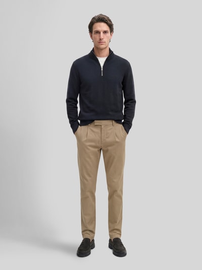 Marc O'Polo regular fit schipperstrui van mix van katoen en scheerwol Marineblauw - 1