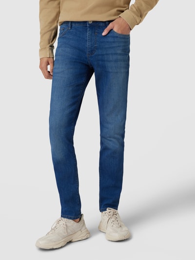 REVIEW Slim fit jeans met wassing Blauw - 4