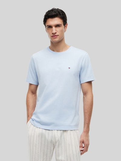 Tommy Hilfiger Regular Fit T-Shirt aus reiner Baumwolle Hellblau 4