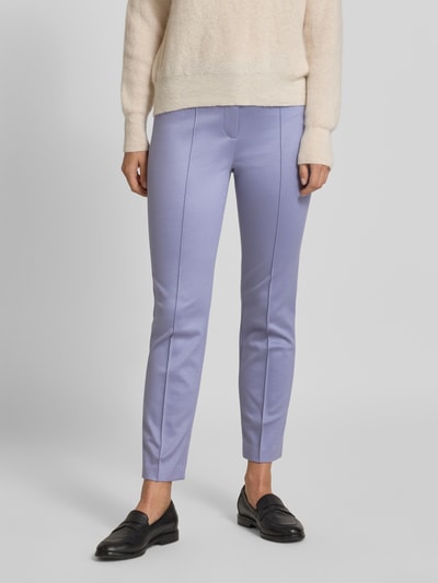 Marc Cain Spodnie materiałowe o kroju slim fit z ozdobnymi szwami Lawendowy 4