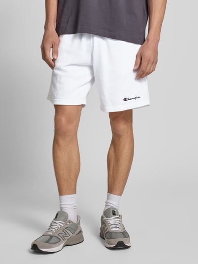 CHAMPION Relaxed Fit Shorts mit Label-Stitching Modell 'ICONS' Weiss 4