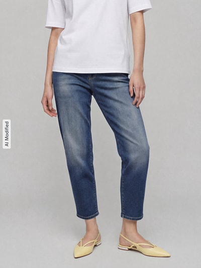MAC Barrel Jeans aus Baumwoll-Mix mit Lyocell-Anteil Modell 'DANNI' Blau 4