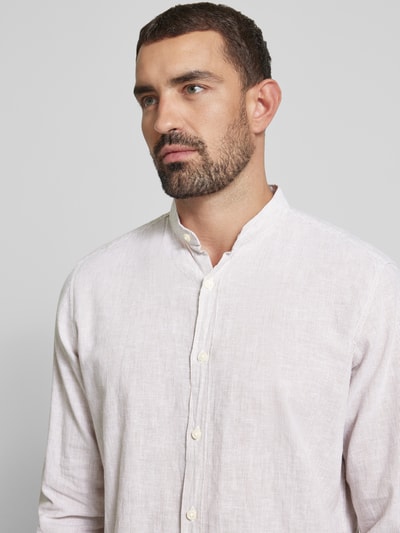 s.Oliver RED LABEL Regular Fit Freizeithemd mit fein strukturiertem Muster Sand 3