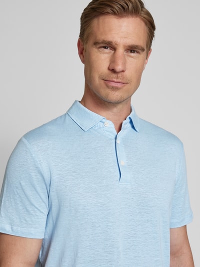 OLYMP Level Five Poloshirt met korte knoopsluiting Lichtblauw - 3