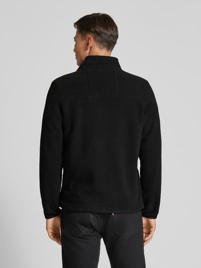 camel active Fleecejack met opstaande kraag en labelstitching Antraciet - 5