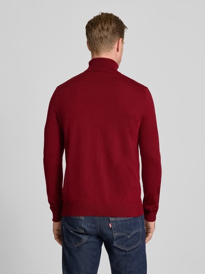 JOOP! Collection Rollkragenpullover aus Schurwolle mit Label-Detail Kirsche 5