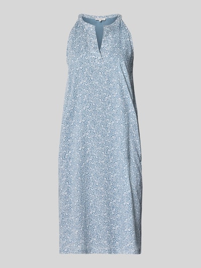 Produktfoto, Loose Fit Freizeitkleid aus reiner Baumwolle von Marc O'Polo, Damen Freizeitkleid, hellblau mit weißem Muster, glatte Textur