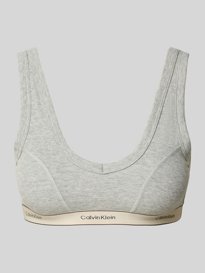 Calvin Klein Underwear BH mit elastischem Logo-Bund und breiten Trägern Hellgrau 1