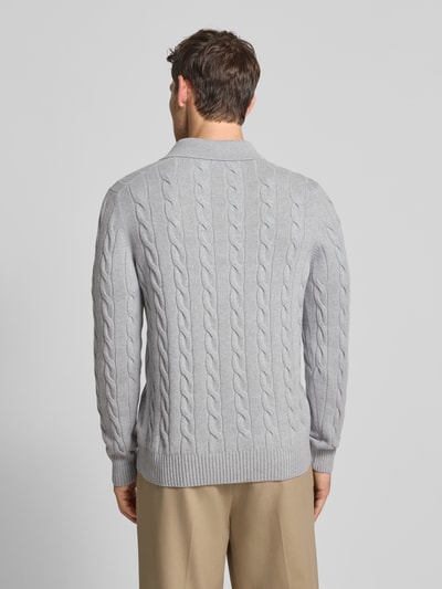 GRAN SASSO Gebreide pullover van een mix van scheerwol en viscose met kasjmier  Lichtgrijs - 5