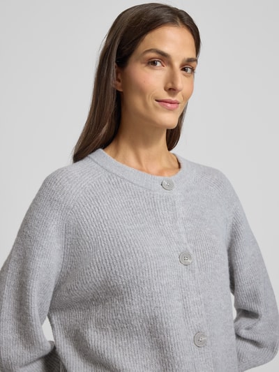 OPUS Strickjacke mit Knopfleiste Modell 'Dorty' Hellgrau 3