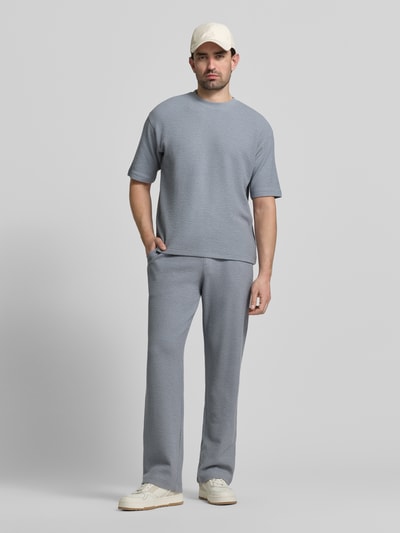 Jake*s Studio Men Straight Fit Sweatpants mit elastischem Bund Rauchblau 1