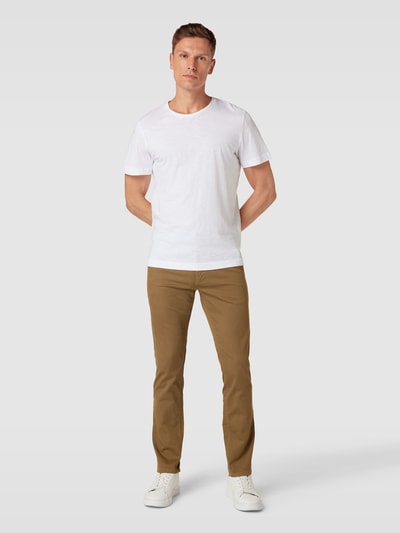 BOSS Orange Slim Fit Chino mit französischen Eingrifftaschen Beige 1