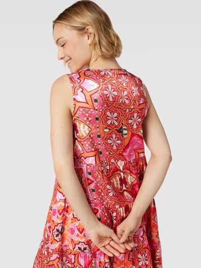 ROBE LÉGÈRE Midikleid aus Viskose mit Allover-Muster Pink 3