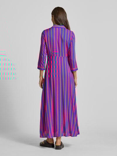 YAS Maxi-jurk met knoopsluiting, model 'SAVANNA' Fuchsia - 5