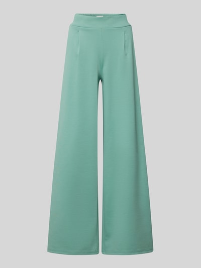 ICHI Wide leg stoffen broek met bandplooien, model 'KATE' Mintgroen - 2