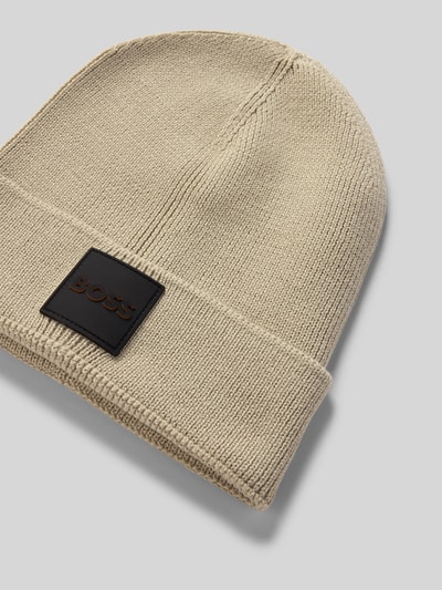 BOSS Czapka z mieszanki wełny model ‘FOXXY’ Beżowy 2