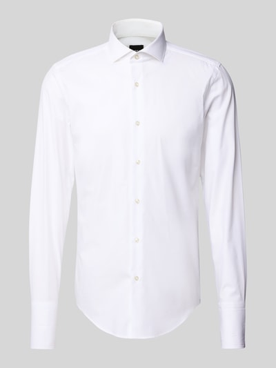 BOSS Slim Fit Business-Hemd mit Haifischkragen Modell 'Hank' Weiss 2