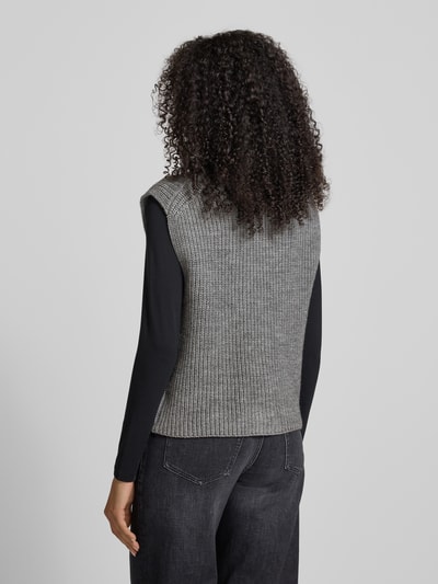 Drykorn Strickweste mit Woll-Anteil Modell 'PIGES' Mittelgrau Melange 5