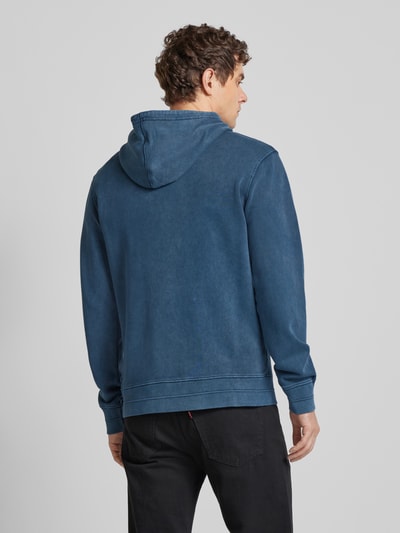 Pepe Jeans Hoodie met labelstitching, model 'Silverton' Donkerblauw - 5