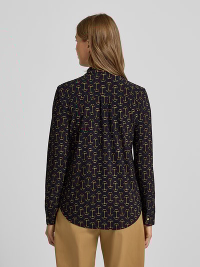 Lauren Ralph Lauren Regular Fit Hemdbluse im Allover-Look Modell 'DAQUANE' Marine 5