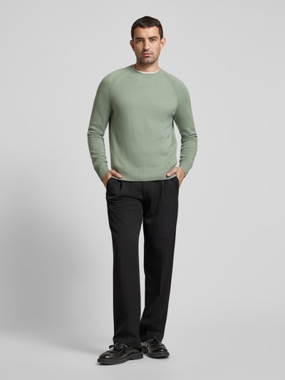 BOSS Gebreide pullover met ronde hals, model 'EMALVO' Mintgroen - 1