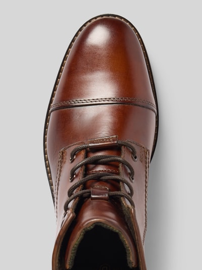 bugatti Boots aus Leder mit Reißverschluss Modell 'Marcello I' Cognac 3