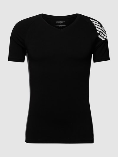 Emporio Armani T-Shirt mit Label-Print Black 2