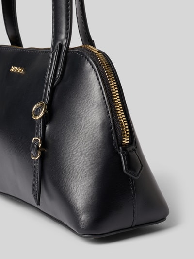 Produktfoto, Henkeltasche mit Label-Applikation Modell 'SYNDRA_DUFFLE' von HUGO aus Kunstleder in Lederoptik, Reißverschluss, Hauptfach, Einschubfach, goldfarbene Details