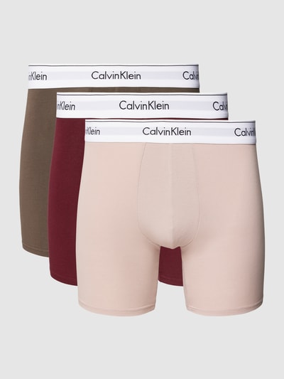 Calvin Klein Underwear Trunks mit elastischem Logo-Bund im 3er-Pack Bordeaux 1