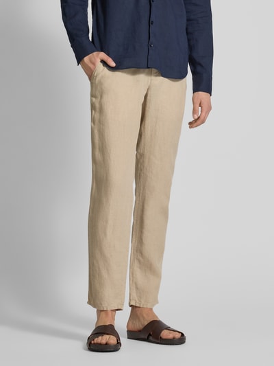 Brax Leinenhose mit Tunnelzug Modell 'FABIO JOK' Beige 4