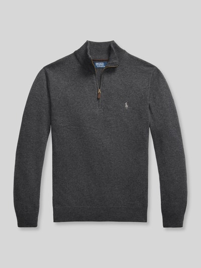Polo Ralph Lauren Regular Fit Troyer aus reiner Wolle Anthrazit 2