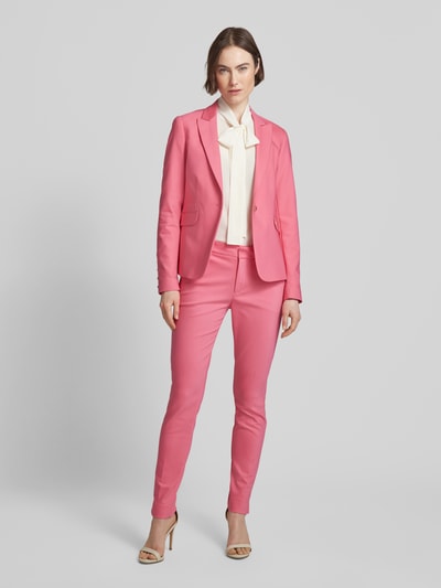 MOS MOSH Slim Fit Stoffhose mit Bügelfalten Modell 'Abbey Night' Pink 1