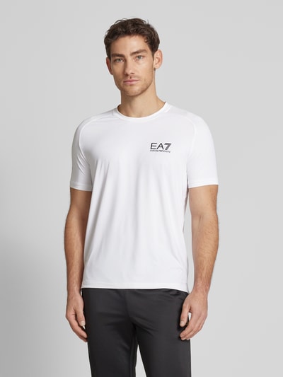 EA7 Emporio Armani T-Shirt mit Label-Print Modell 'VENTUS7' Weiss 4