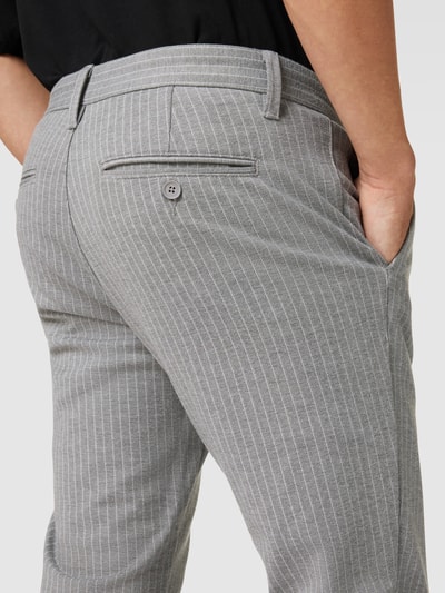 Only & Sons Stoffen broek met streepmotief, model 'MARK' Lichtgrijs - 3