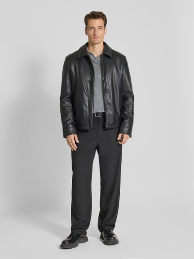 SELECTED HOMME Regular fit poloshirt van zuivere wol, model 'TRAY' Middengrijs - 1