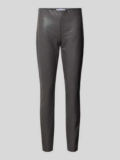 Raffaello Rossi Skinny fit broek in leerlook, model 'RESA' Antraciet - 2