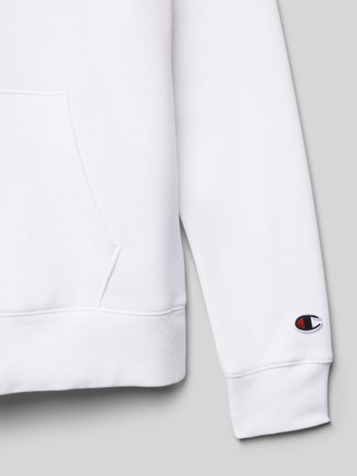 CHAMPION Hoodie mit Label-Stitching Weiss 2