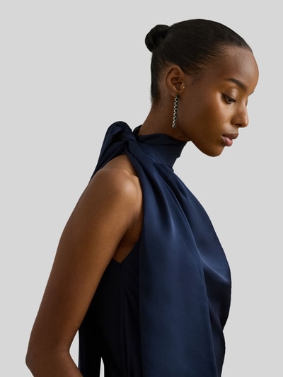 Lauren Ralph Lauren Top o kroju shaped fit ze sznurowanym detalem Ciemnoniebieski 3