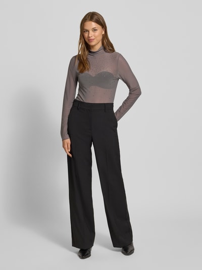 Marc Cain Longsleeve aus transparentem Material Taupe 1