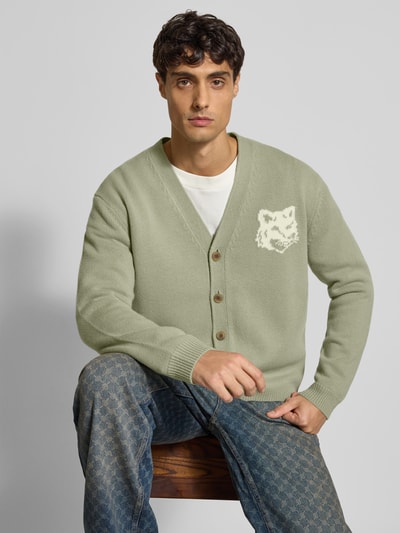 MAISON KITSUNÉ Vest met knoopsluiting Olijfgroen - 3