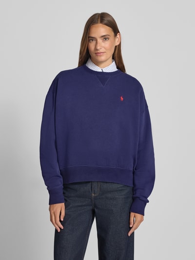 Polo Ralph Lauren Oversized Sweatshirt mit gerippten Abschlüssen Marine 4
