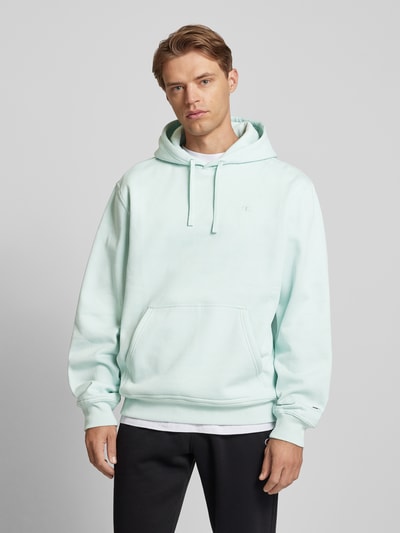 CHAMPION Hoodie mit Label-Stitching Hellblau 4