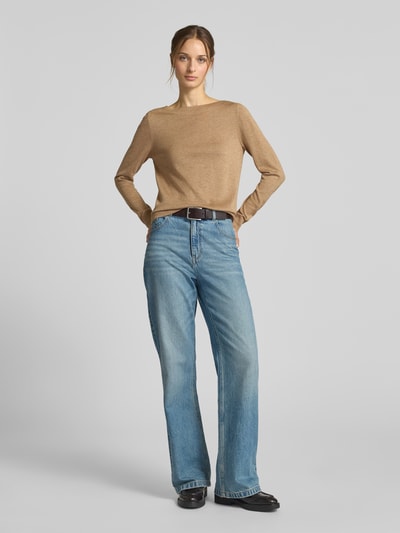 s.Oliver RED LABEL Pullover van viscose-katoenmix  Zand gemêleerd - 1