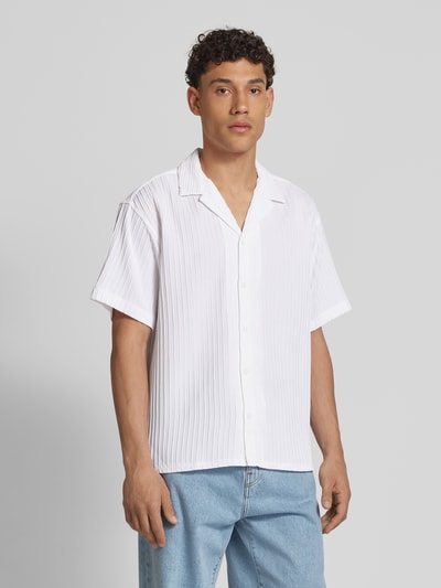 Jack & Jones Freizeithemd mit Knopfleiste Modell 'MASSIMO' Weiss 4