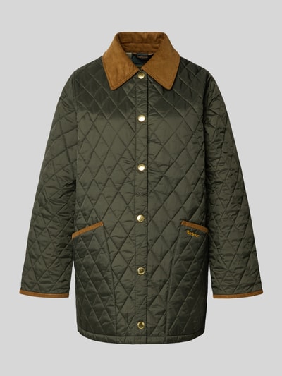 Barbour Regular fit gewatteerd jack met corduroy, model 'MODERN LIDDESDALE' Olijfgroen - 2